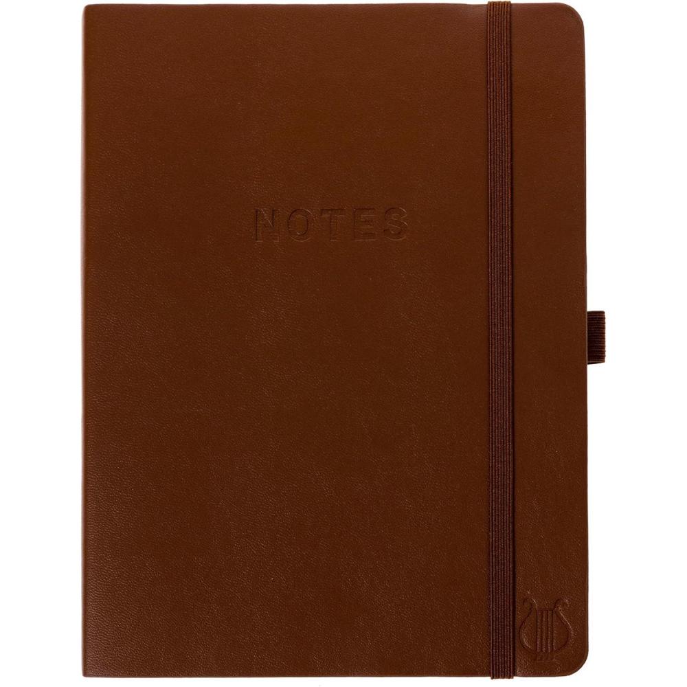 imageGraphique Apollo Vegan Leather Journal Hardcover Diary Notebook for Writing 192 Lined Pages 6 x 8Brown