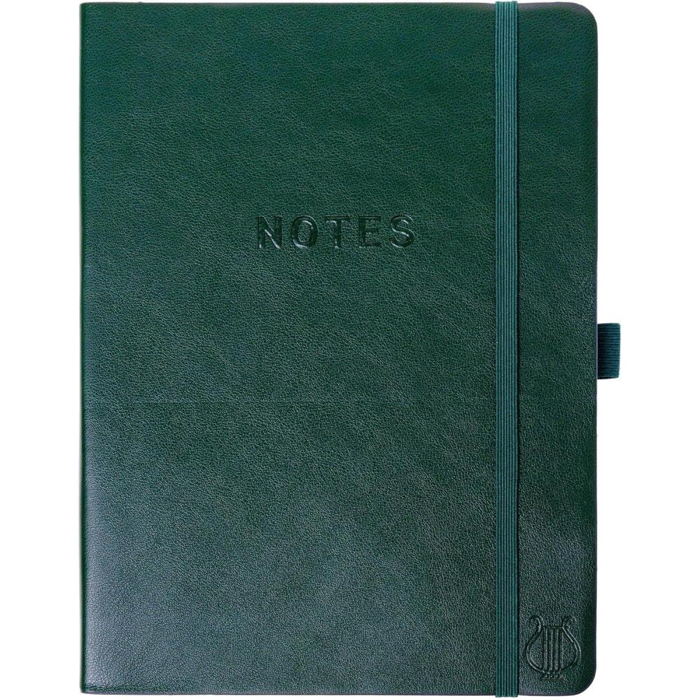 imageGraphique Apollo Vegan Leather Journal Hardcover Diary Notebook for Writing 192 Lined Pages 6 x 8Green