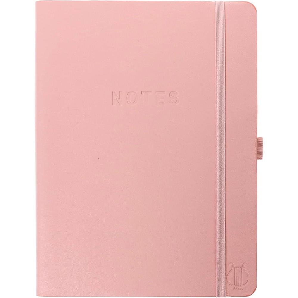 imageGraphique Apollo Vegan Leather Journal Hardcover Diary Notebook for Writing 192 Lined Pages 6 x 8Pink