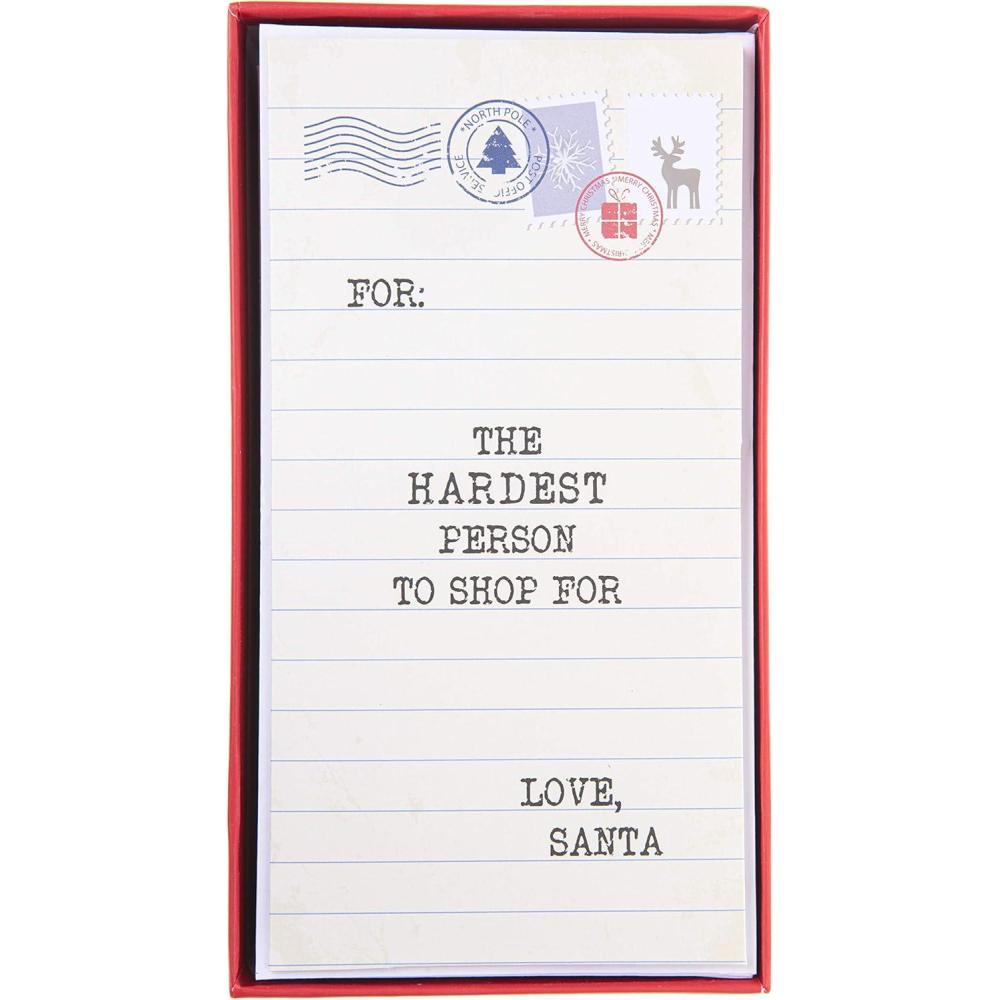 imageGraphique Santa Bill Money Holder Pack of 15 Cards with Envelopes Cash or Gift Card Holder Christmas Greetings Green Foil Accents Boxed Set 375quot x 725quotHardest Person to Shop For