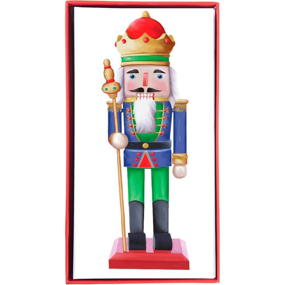 imageGraphique Santa Bill Money Holder Pack of 15 Cards with Envelopes Cash or Gift Card Holder Christmas Greetings Green Foil Accents Boxed Set 375quot x 725quotNutcracker