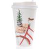 Graphique 12-Pack Disposable to Go Coffee Cups – Merry Christmas Leopard – 16 oz, with Lids – Perfect for Travel, Home, Parties and More(Bike With Gifts)
