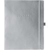 Graphique Apollo Vegan Leather Journal, Hardcover Diary Notebook for Writing, 192 Lined Pages, 6” x 8”(Silver)