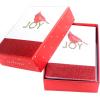 Graphique Cardinal and Joy Holiday Cards | Pack of 15 Cards with Envelopes | Christmas Greetings | Red and Clear Glitter Accents | Boxed Set | 3.25″ x 4.75″