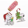 Graphique La Petite Noel Holiday Gift Tag Boxed Set | 16 Tags with Hanging Twine | 2 Unique Christmas Designs with Gold Foil Accents | Gift Boxes and Bags(Snoopy)