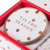 Graphique La Petite Noel Holiday Gift Tag Boxed Set | 16 Tags with Hanging Twine | 2 Unique Christmas Designs with Gold Foil Accents | Gift Boxes and Bags(White and Gold Dots)
