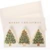 Graphique Merry Christmas Holiday Cards | Pack of 15 Cards with Envelopes | Christmas Greetings | Gold Foil Accents | Boxed Set | 4.75″ x 6.625″(Christmas Tree Trio)