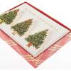 Graphique Merry Christmas Holiday Cards | Pack of 15 Cards with Envelopes | Christmas Greetings | Gold Foil Accents | Boxed Set | 4.75″ x 6.625″(Christmas Tree Trio)