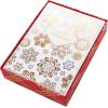 Graphique Merry Christmas Holiday Cards | Pack of 15 Cards with Envelopes | Christmas Greetings | Gold Foil Accents | Boxed Set | 4.75″ x 6.625″(Snowflakes)