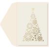 Graphique Merry Christmas Holiday Cards | Pack of 15 Cards with Envelopes | Christmas Greetings | Gold Foil Accents | Boxed Set | 4.75″ x 6.625″(Snowflake Tree)