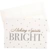 Graphique Merry Christmas Holiday Cards | Pack of 15 Cards with Envelopes | Christmas Greetings | Gold Foil Accents | Boxed Set | 4.75″ x 6.625″(Spirits Bright)