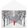 Graphique Santa Train Holiday Cards – Pack of 15 Cards with Envelopes – Christmas Greetings – Glitter and Gold Foil Accents – Boxed Set – 4.75″ x 6.625″(Santa Playing in Snow)