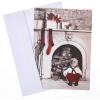 Graphique Santa Train Holiday Cards – Pack of 15 Cards with Envelopes – Christmas Greetings – Glitter and Gold Foil Accents – Boxed Set – 4.75″ x 6.625″(Santa’s Magic)