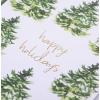 Graphique Santa Train Holiday Cards – Pack of 15 Cards with Envelopes – Christmas Greetings – Glitter and Gold Foil Accents – Boxed Set – 4.75″ x 6.625″(Watercolor Trees)