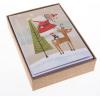 Graphique Santa Train Holiday Cards – Pack of 15 Cards with Envelopes – Christmas Greetings – Glitter and Gold Foil Accents – Boxed Set – 4.75″ x 6.625″(Santa Star)