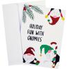 Graphique Santa Train Holiday Cards – Pack of 15 Cards with Envelopes – Christmas Greetings – Glitter and Gold Foil Accents – Boxed Set – 4.75″ x 6.625″(Holiday Fun With Gnomies)