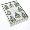 Graphique Santa Train Holiday Cards – Pack of 15 Cards with Envelopes – Christmas Greetings – Glitter and Gold Foil Accents – Boxed Set – 4.75″ x 6.625″(Watercolor Trees)