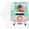 Graphique Santa Train Holiday Cards – Pack of 15 Cards with Envelopes – Christmas Greetings – Glitter and Gold Foil Accents – Boxed Set – 4.75″ x 6.625″(Holiday Car)