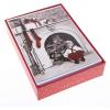 Graphique Santa Train Holiday Cards – Pack of 15 Cards with Envelopes – Christmas Greetings – Glitter and Gold Foil Accents – Boxed Set – 4.75″ x 6.625″(Santa’s Magic)