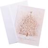 Graphique Santa Train Holiday Cards – Pack of 15 Cards with Envelopes – Christmas Greetings – Glitter and Gold Foil Accents – Boxed Set – 4.75″ x 6.625″(Rose Gold Tree)