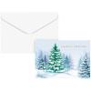 Graphique White Snowflakes Classic Boxed Cards – Set of 15 Cards with Envelopes and Decorated Storage Box – Whimsical Holiday Scene with Copper Foil Accents – Cards Measure 4.75″ x 6.625”(Winter Space)