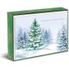 Graphique White Snowflakes Classic Boxed Cards – Set of 15 Cards with Envelopes and Decorated Storage Box – Whimsical Holiday Scene with Copper Foil Accents – Cards Measure 4.75″ x 6.625”(Winter Space)