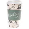Graphique 12-Pack Disposable to Go Coffee Cups – Merry Christmas Leopard – 16 oz, with Lids – Perfect for Travel, Home, Parties and More(Cream & Black Trees)