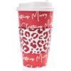 Graphique 12-Pack Disposable to Go Coffee Cups – Merry Christmas Leopard – 16 oz, with Lids – Perfect for Travel, Home, Parties and More(Mc Leopard)