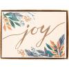 Graphique Merry Christmas Holiday Cards | Pack of 15 Cards with Envelopes | Christmas Greetings | Gold Foil Accents | Boxed Set | 4.75″ x 6.625″(Joy Script)