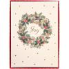 Graphique Merry Christmas Holiday Cards | Pack of 15 Cards with Envelopes | Christmas Greetings | Gold Foil Accents | Boxed Set | 4.75″ x 6.625″(Joy Wreath with Gold Foil)