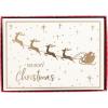 Graphique Merry Christmas Holiday Cards | Pack of 15 Cards with Envelopes | Christmas Greetings | Gold Foil Accents | Boxed Set | 4.75″ x 6.625″(MC Santa with Reindeer)