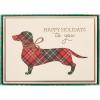 Graphique Merry Christmas Holiday Cards | Pack of 15 Cards with Envelopes | Christmas Greetings | Gold Foil Accents | Boxed Set | 4.75″ x 6.625″(Plaid dachshund)