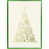 Graphique Merry Christmas Holiday Cards | Pack of 15 Cards with Envelopes | Christmas Greetings | Gold Foil Accents | Boxed Set | 4.75″ x 6.625″(Snowflake Tree)