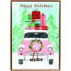 Graphique Santa Train Holiday Cards – Pack of 15 Cards with Envelopes – Christmas Greetings – Glitter and Gold Foil Accents – Boxed Set – 4.75″ x 6.625″(Holiday Car)