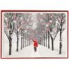 Graphique Santa Train Holiday Cards – Pack of 15 Cards with Envelopes – Christmas Greetings – Glitter and Gold Foil Accents – Boxed Set – 4.75″ x 6.625″(Santa Playing in Snow)