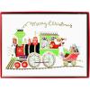Graphique Santa Train Holiday Cards – Pack of 15 Cards with Envelopes – Christmas Greetings – Glitter and Gold Foil Accents – Boxed Set – 4.75″ x 6.625″(Santa Train)