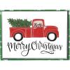 Graphique Santa Train Holiday Cards – Pack of 15 Cards with Envelopes – Christmas Greetings – Glitter and Gold Foil Accents – Boxed Set – 4.75″ x 6.625″(Plaid Truck)