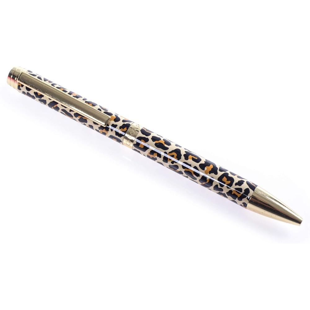 imageGraphique Neon Dots Fashion Pen 55quot Refillable Black Ink Ballpoint Pen w Gold Finish ampamp Matching Gift Box Makes a Beautiful Unique GiftCheetah