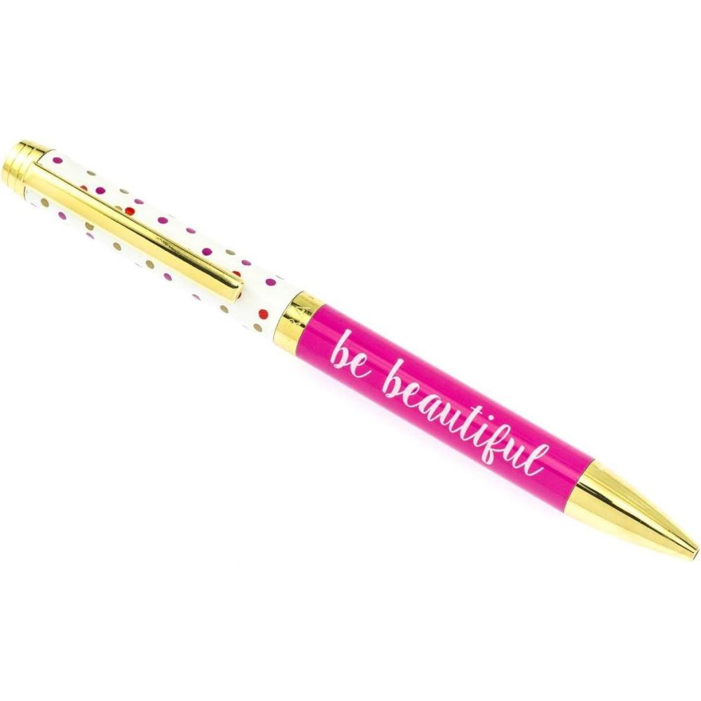 imageGraphique Neon Dots Fashion Pen 55quot Refillable Black Ink Ballpoint Pen w Gold Finish ampamp Matching Gift Box Makes a Beautiful Unique GiftNeon Dots