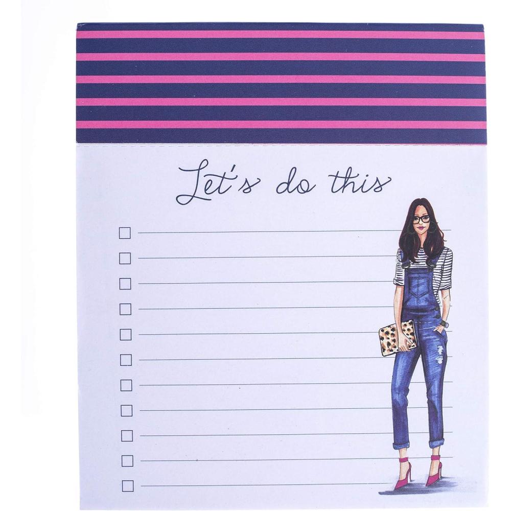 imageGraphique Peanuts Gang Jotter Notepad Pad of Paper w 250 Tearable Ruled Pages Featuring Cute Snoopy and Gang Design Great for Kitchen Counters Nightstands Desks and More 45quot x 55quot x 1quotOveralls