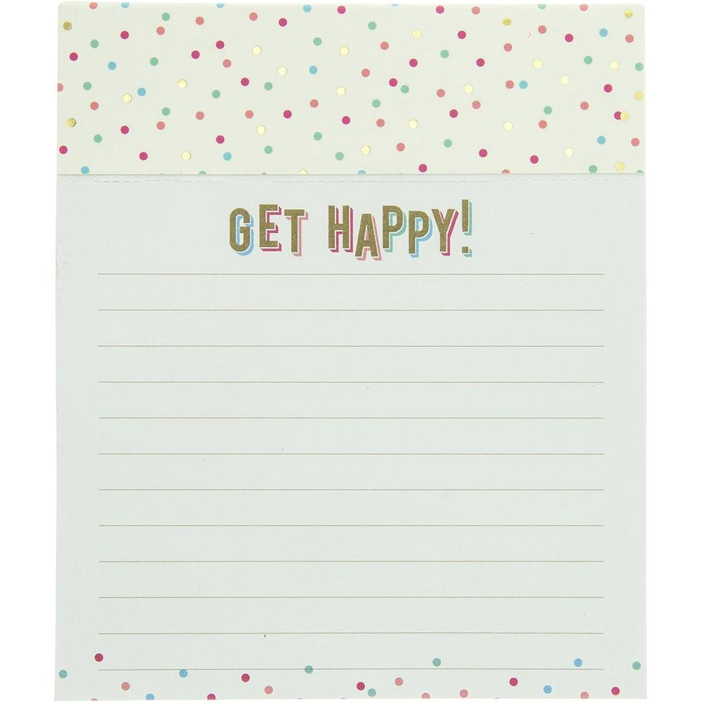imageGraphique Peanuts Gang Jotter Notepad Pad of Paper w 250 Tearable Ruled Pages Featuring Cute Snoopy and Gang Design Great for Kitchen Counters Nightstands Desks and More 45quot x 55quot x 1quotGet Happy