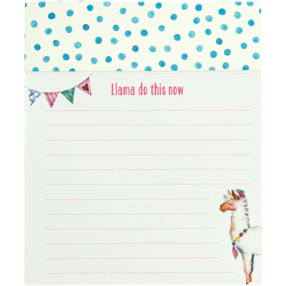 imageGraphique Peanuts Gang Jotter Notepad Pad of Paper w 250 Tearable Ruled Pages Featuring Cute Snoopy and Gang Design Great for Kitchen Counters Nightstands Desks and More 45quot x 55quot x 1quotLlama Love