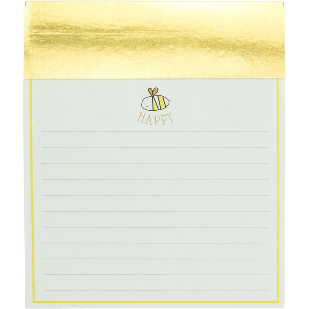 imageGraphique Peanuts Gang Jotter Notepad Pad of Paper w 250 Tearable Ruled Pages Featuring Cute Snoopy and Gang Design Great for Kitchen Counters Nightstands Desks and More 45quot x 55quot x 1quotBee Happy
