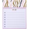 Graphique Peanuts Gang Jotter Notepad, Pad of Paper w/ 250 Tearable Ruled Pages Featuring Cute Snoopy and Gang Design, Great for Kitchen Counters, Nightstands, Desks, and More, 4.5″ x 5.5″ x 1″(Pink Navy Zebra)