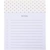 Graphique Peanuts Gang Jotter Notepad, Pad of Paper w/ 250 Tearable Ruled Pages Featuring Cute Snoopy and Gang Design, Great for Kitchen Counters, Nightstands, Desks, and More, 4.5″ x 5.5″ x 1″(Gold Dots)