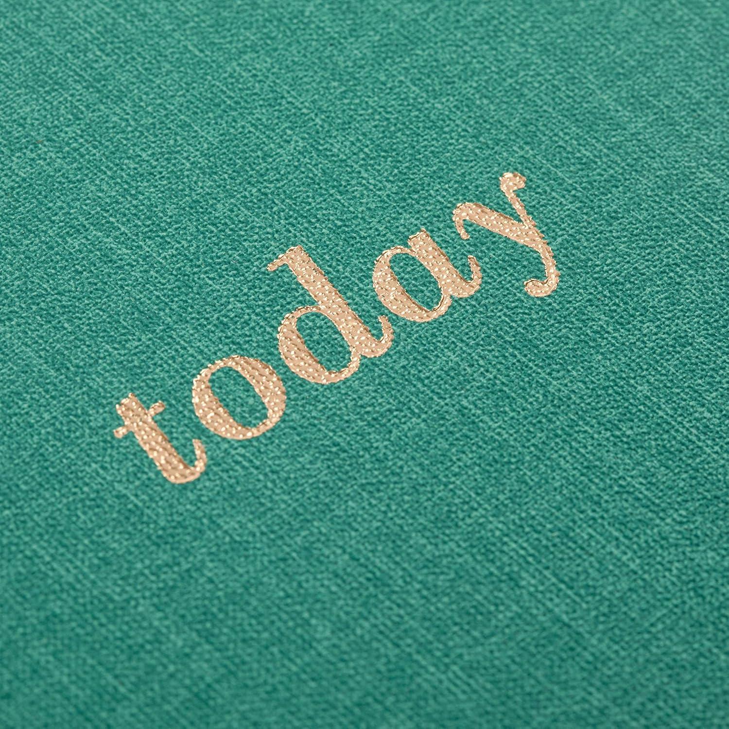 imageGraphique Vegan Leather Spiral Journal Green Today 8 x 10quot 192 Lined Pages quotTodayquot Quote Embellished in Golf Foil on the Cover Perfect for Taking Notes Lists and MoreGreen Today