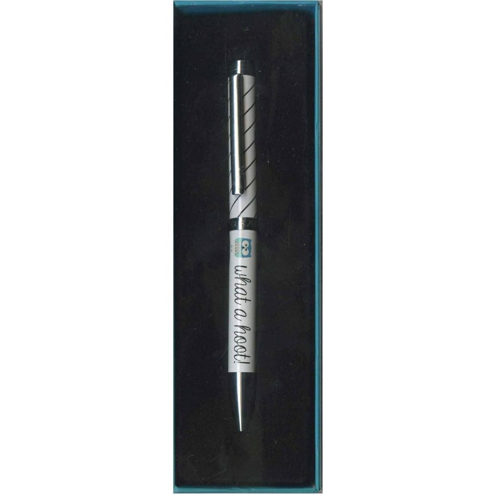 imageGraphique Cute Owl Fashion Pen 55quot Refillable Black Ink Ballpoint Pen w Silver Finish ampamp Matching Gift Box Makes a Beautiful Unique GiftCute Owl