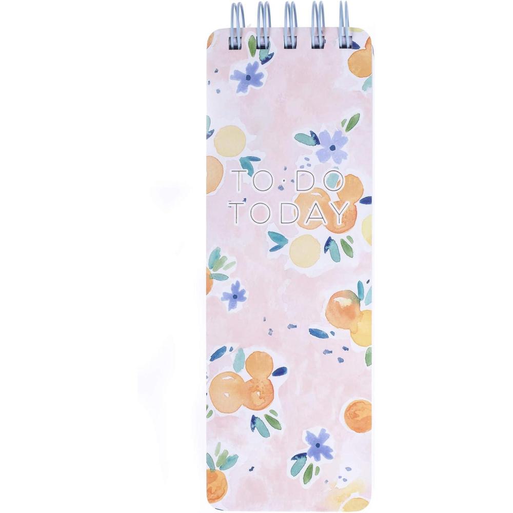 imageGraphique Reporter Notepad Brush Strokes Portable Notebook Embellished in Gold Foil 150 Lined Sheets 3quot x 875quot Perfect for Note Taking List Making and Much More WLP184Oranges