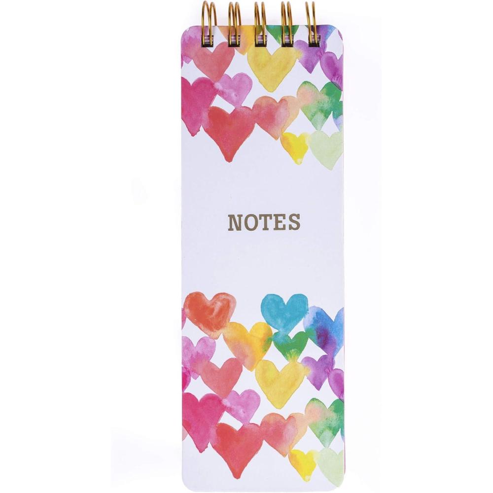 imageGraphique Reporter Notepad Brush Strokes Portable Notebook Embellished in Gold Foil 150 Lined Sheets 3quot x 875quot Perfect for Note Taking List Making and Much More WLP184Love in Color