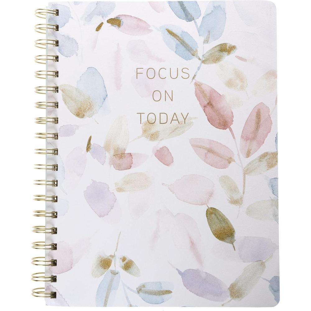 imageGraphique Vegan Leather Spiral Journal Green Today 8 x 10quot 192 Lined Pages quotTodayquot Quote Embellished in Golf Foil on the Cover Perfect for Taking Notes Lists and MoreFocus on Today